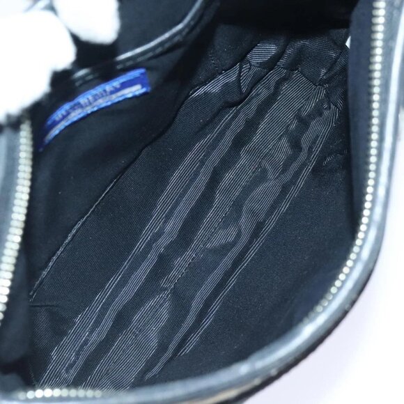BURBERRY Nova Check Blue Label Shoulder Bag Canvas Black - Picture 11 of 15